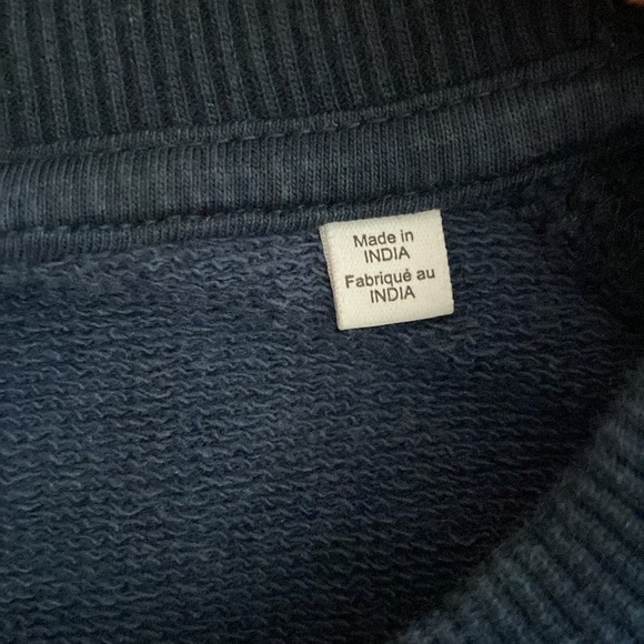 Knowledge Cotton Apparel Navy Blue Pullover 100% Cotton Sweater Size Large - Picture 7 of 7